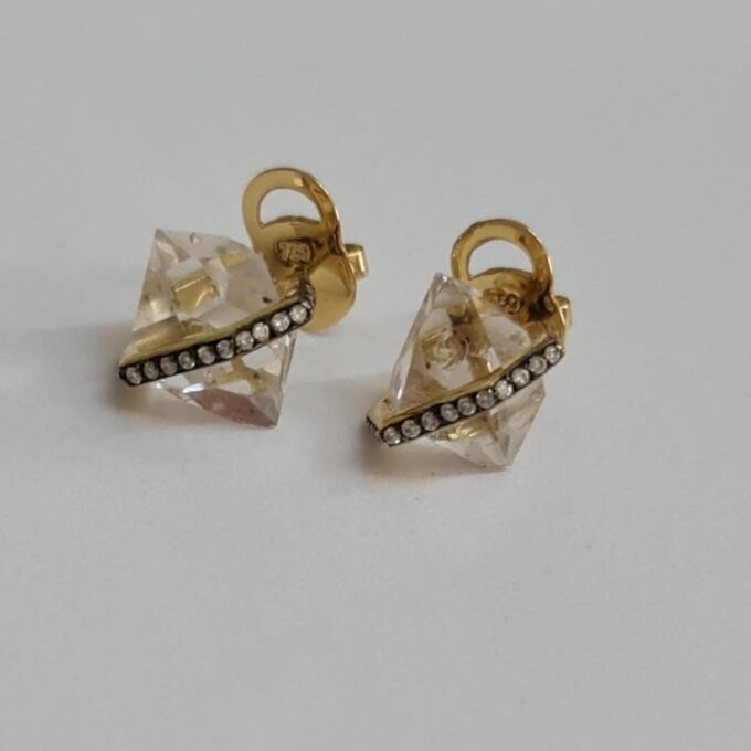 Brinco Herkimer Ouro Amarelo