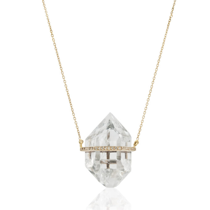 Colar Herkimer Big Gold
