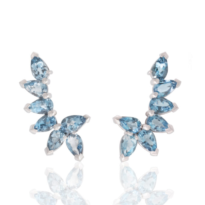Brinco Ear Cuff Água Marinha